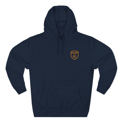 "Clean" Stay Dirty Hoodie Navy and Orange