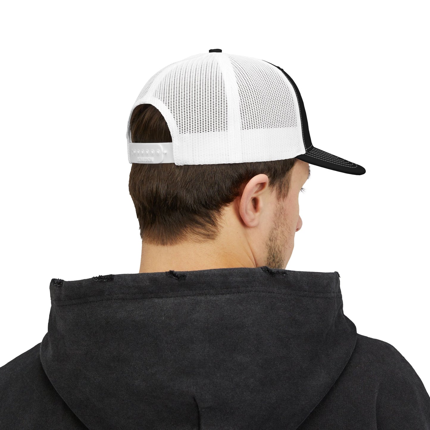 Stay Dirty Embroidered Trucker Cap — Yellow Shield Snapback Hat